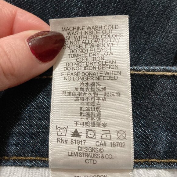 Levi's 511 Slim fit dark wash women's jeans ~ 27W 27L XS SMALL blue denim pants - Picture 13 of 14